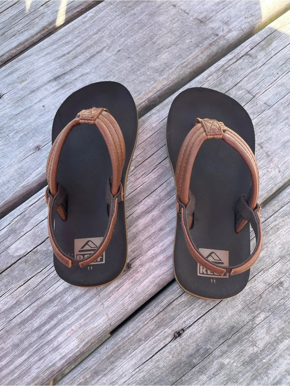 Reef Brown Strap Kid’s Flip Sandals
